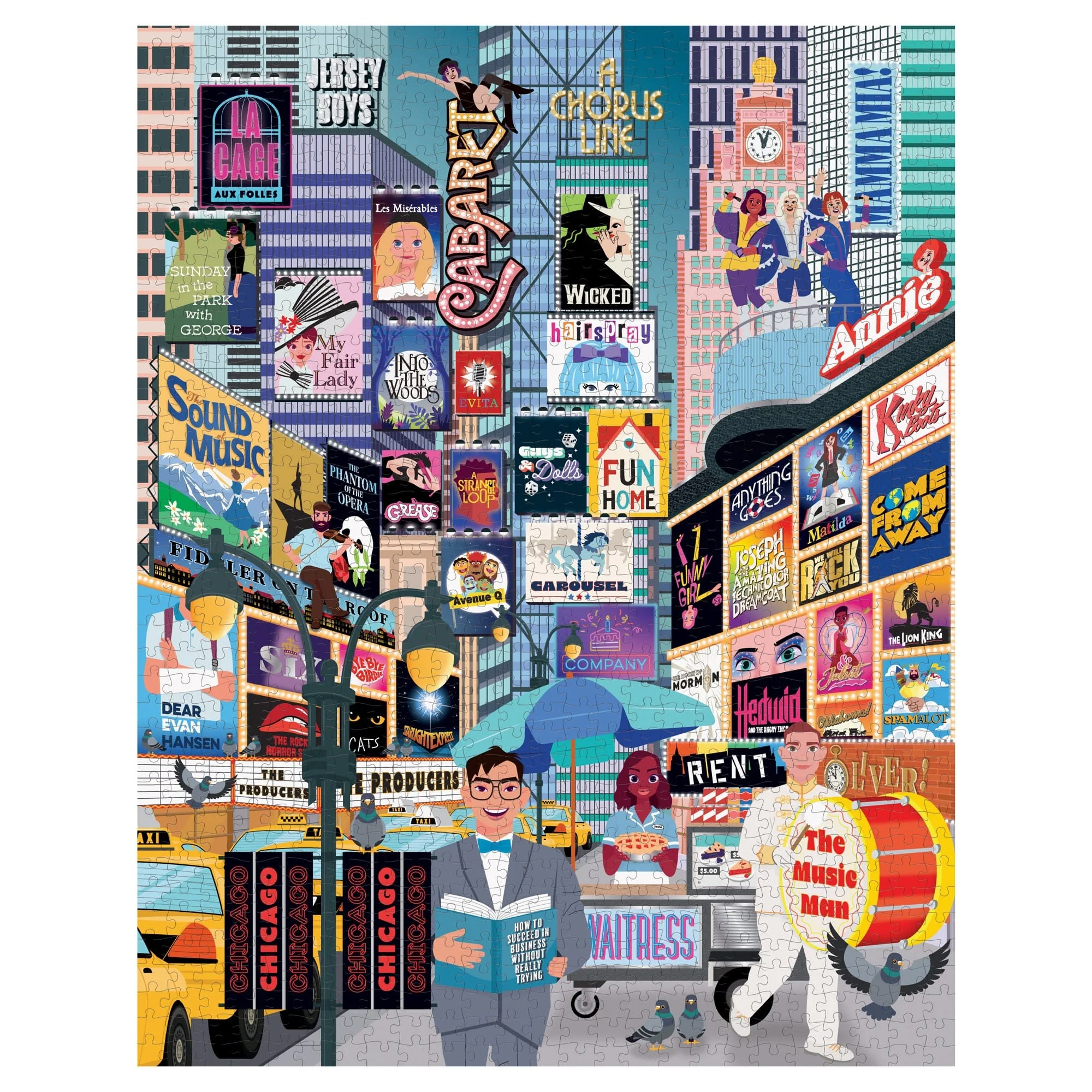 50 Must-See Musicals Bucket List 1000-piece Jigsaw Puzzle - Image 3