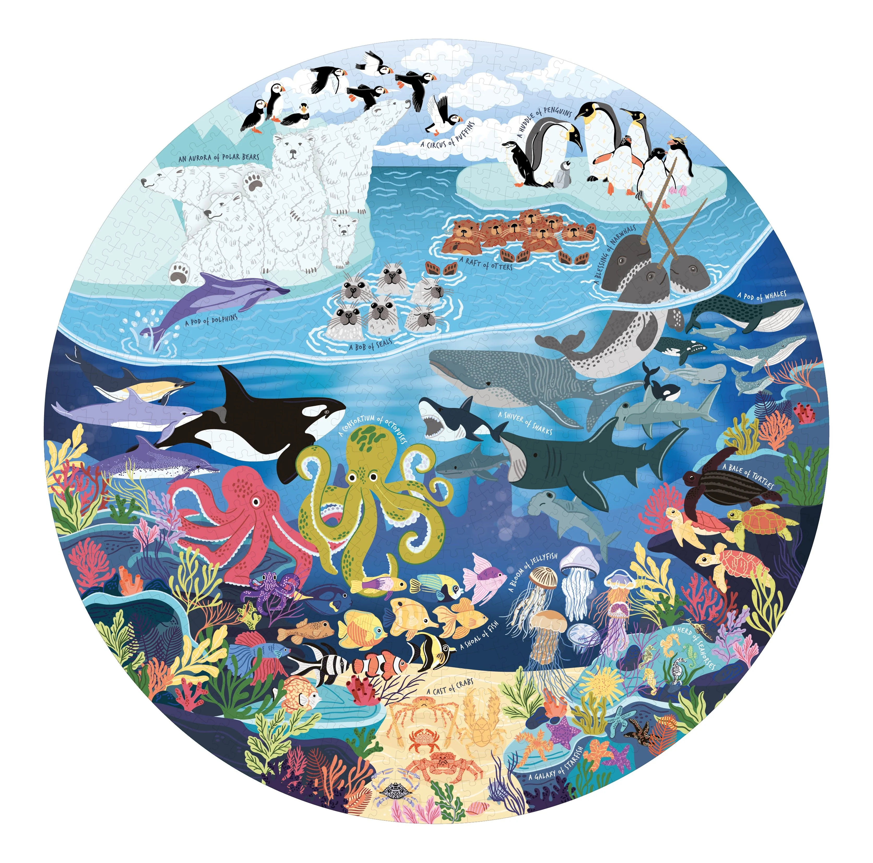 Ocean Lover's 1000-piece Circular Jigsaw Puzzle - Image 3